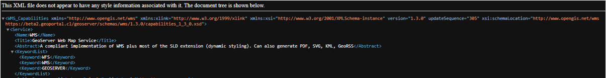 Documento XML de capacidades