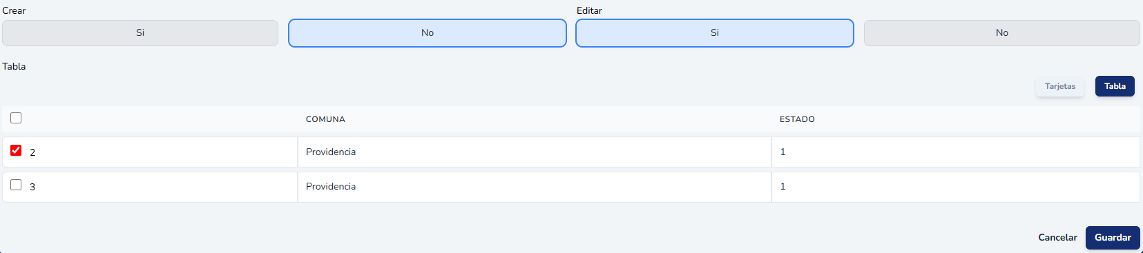 Paso 3 de la configuración de asignaciones